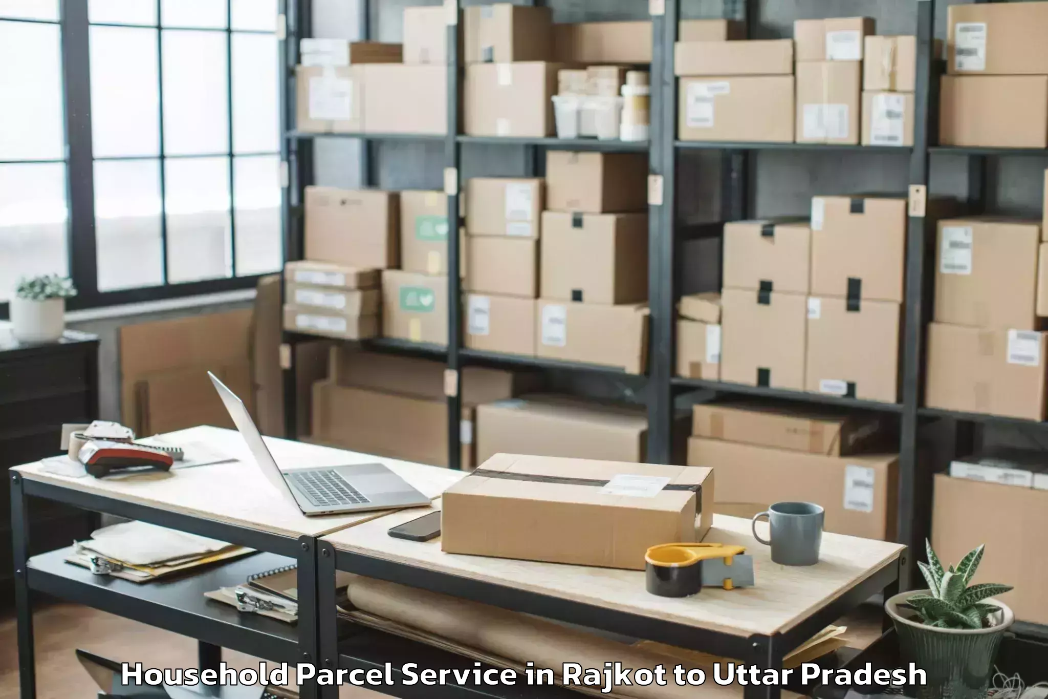 Hassle-Free Rajkot to Pinahat Household Parcel